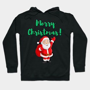 Merry Christmas Santa Carrying Presents Festive Holidays Hoodie